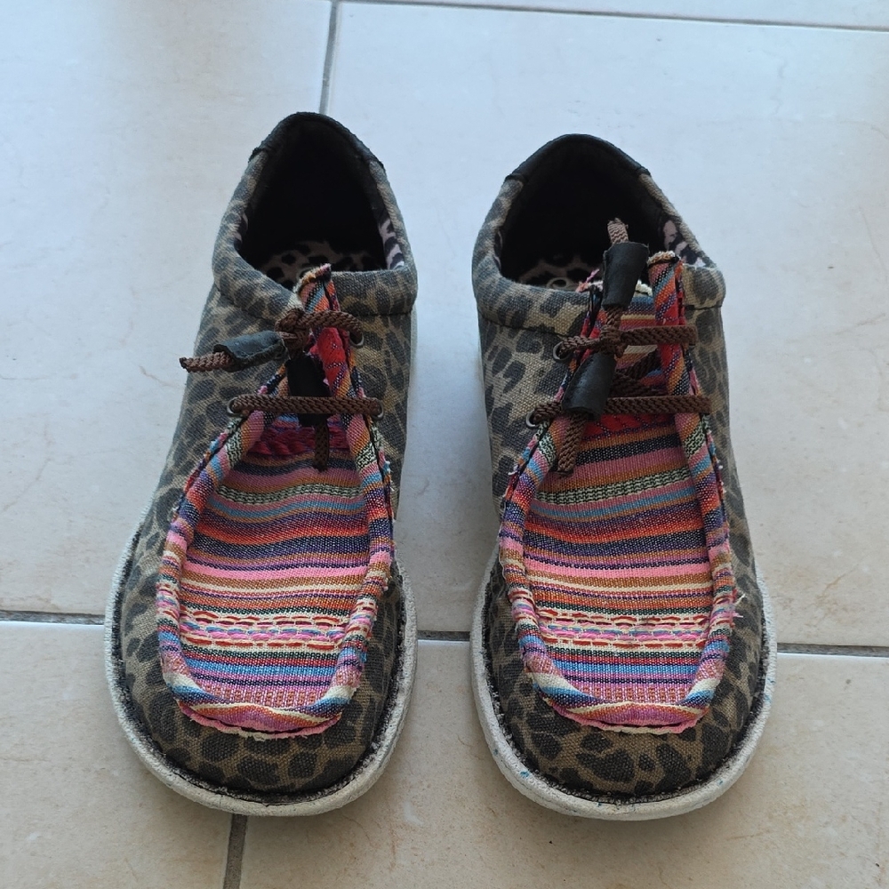 Justin Boots Multicolor Leopard Print Sneakers
